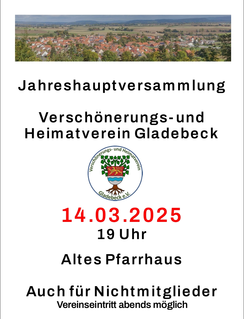 Jahreshauptversammlung 2025 @ Altes Pfarrhaus